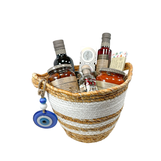 A Unique Wicker Gift Basket of Greece