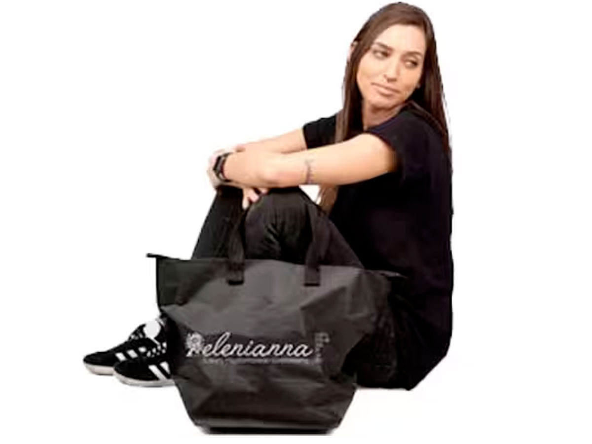 Återanvändbar papperspåse med dragkedja och mjuka bomullshandtag